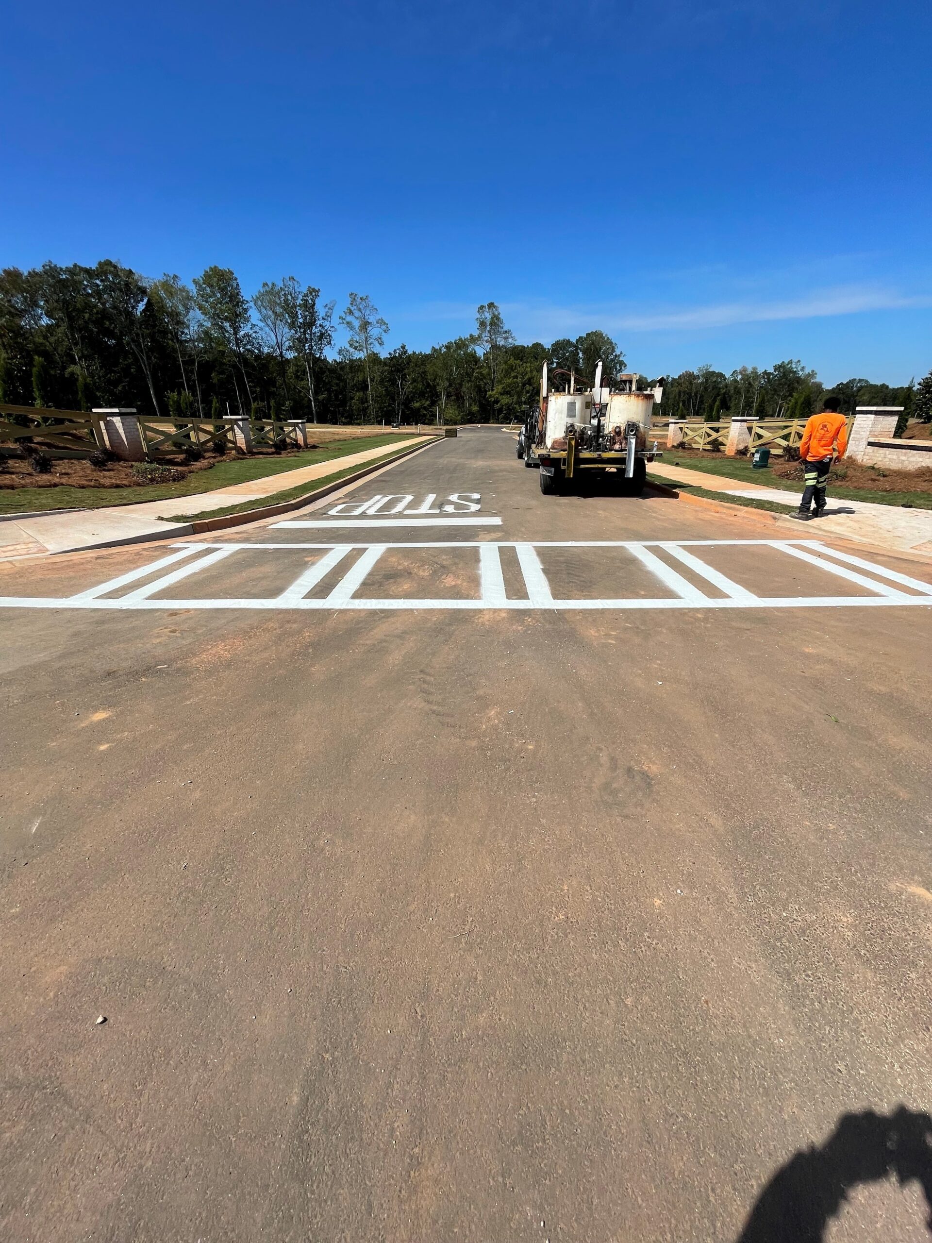 A Crisp, Lasting Finish: How We Did Major Thermoplastic Roadway Striping in Locust Grove, GA